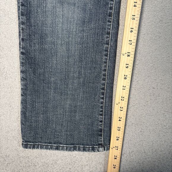 Chicos Platinum Jeans Women’s Size 2.5 Fit 33x27 Blue Denim Jeans Boot Cut Faded - Picture 6 of 10